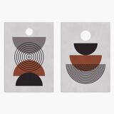 2 geometric art prints. A3 format (29.7x42cm)