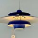 Suspension danoise El-Light bleu cobalt, années 1970