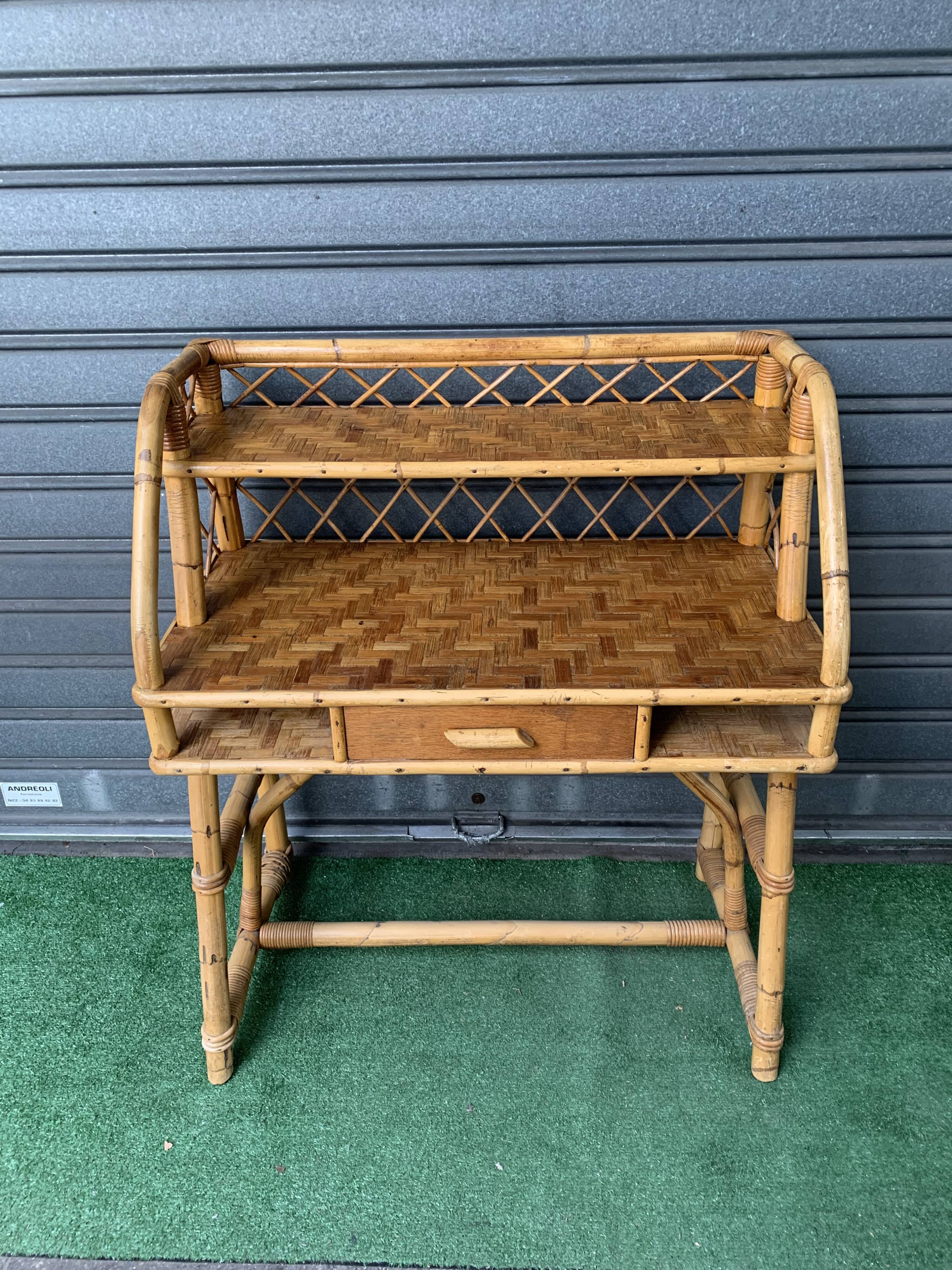 Rattan desk from the 60's