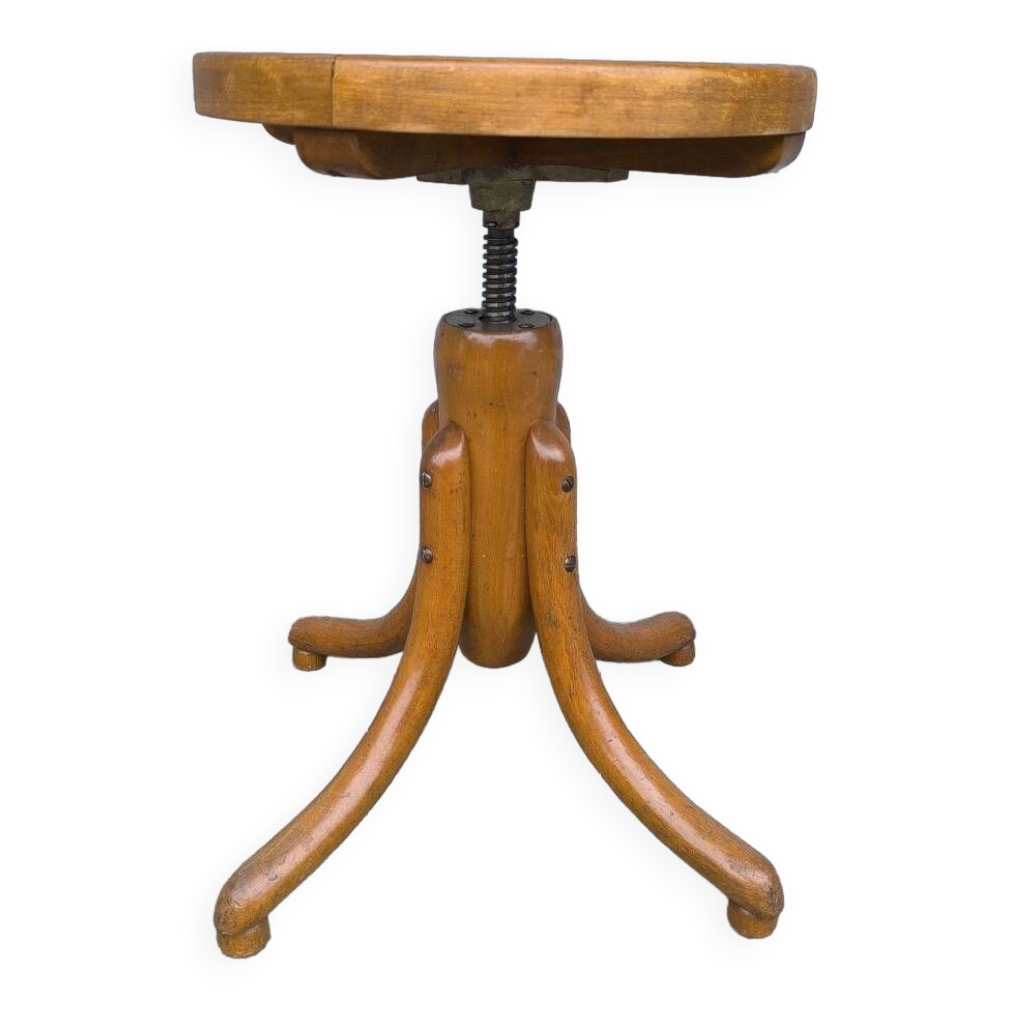Tabouret en bois courbé réglable