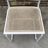 Set of 4 Cesca b32 model chairs in white by Marcel Breuer