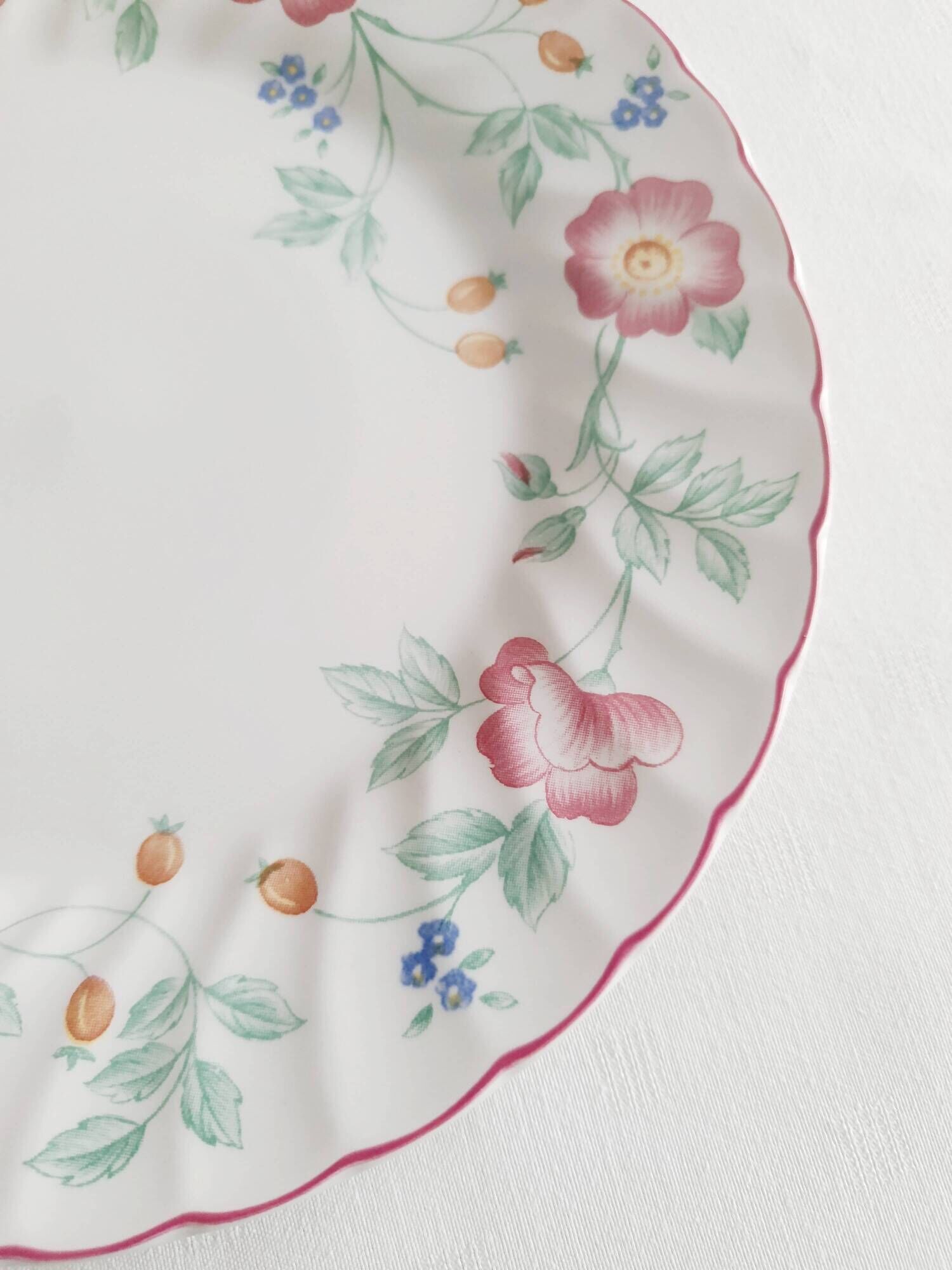 Set of 5 flat plates Churchill, Briar Rose