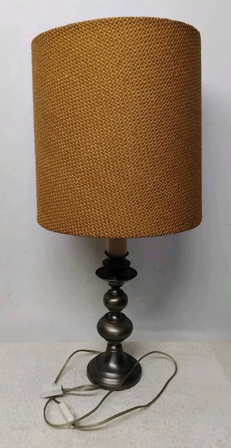 Table Lamp H: 73 cm - Vintage Pewter Lamp Base