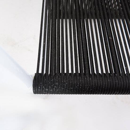 Indoor/Outdoor pair of Black/White Armchairs