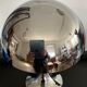 Vintage mushroom lamp 80s in chrome metal