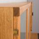 Scandinavian mid century oak wall unit with backlit, Denmark 1970s
