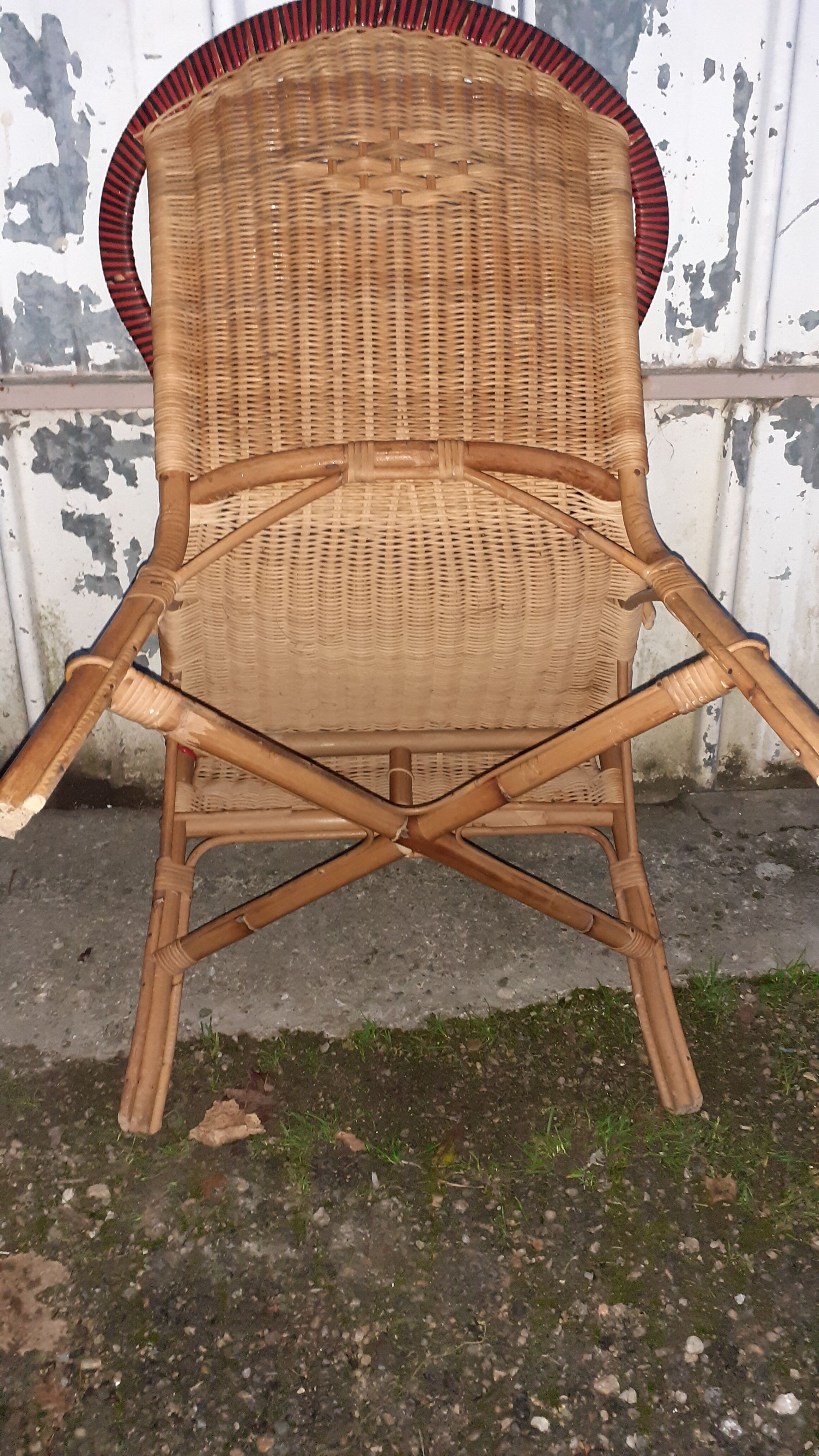 Rattan armchair