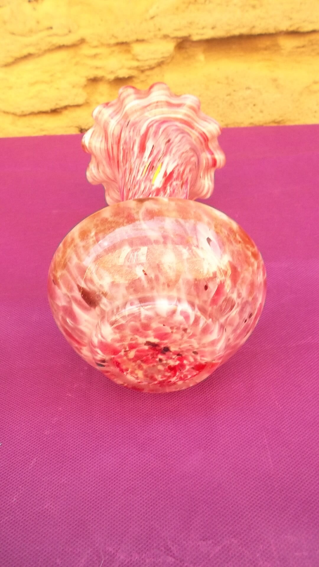 Vase "clichy" color pink