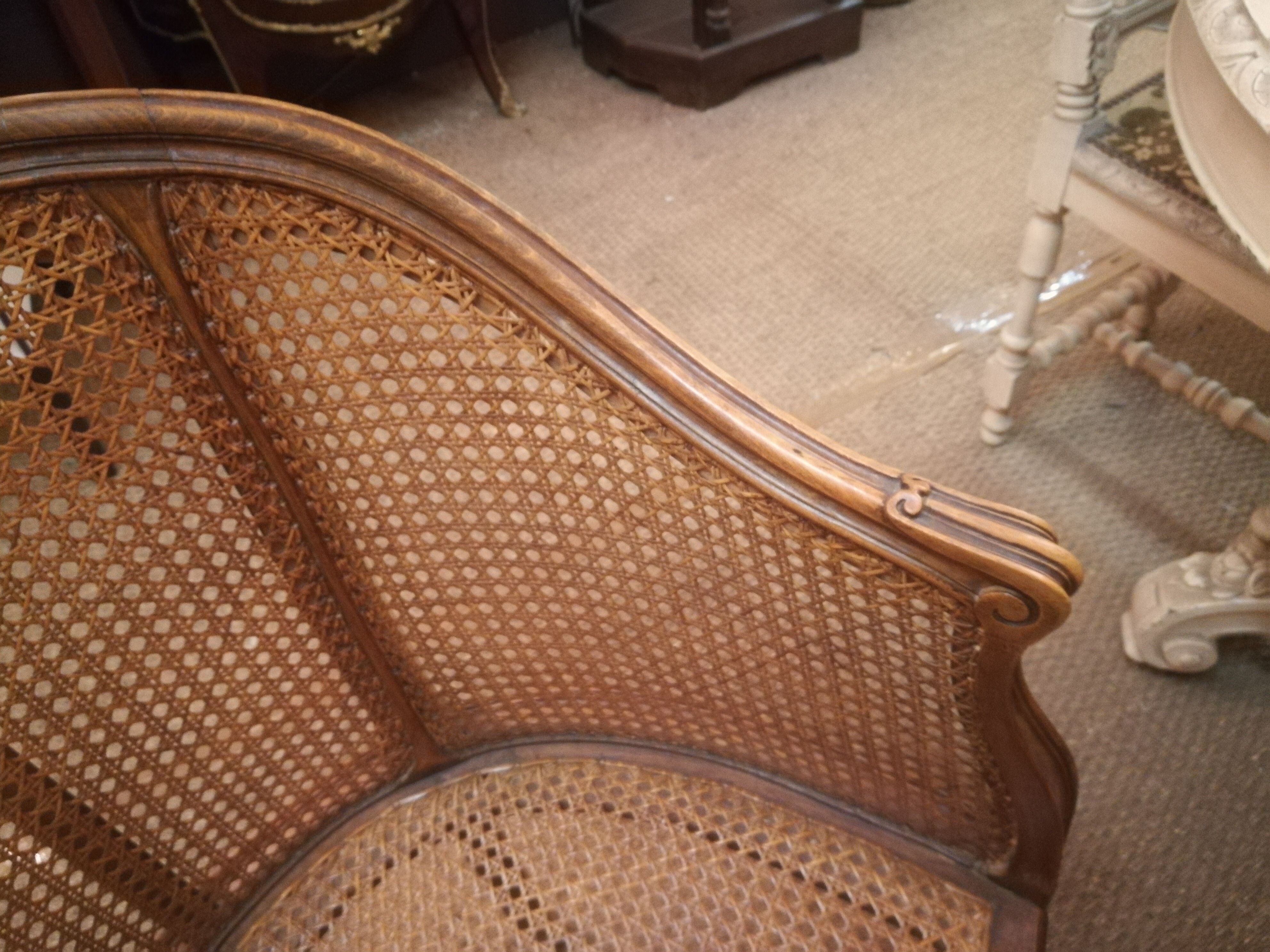 Louis xv style canned armchair