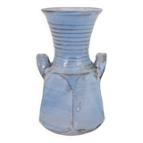 Sky blue glazed ceramic vase