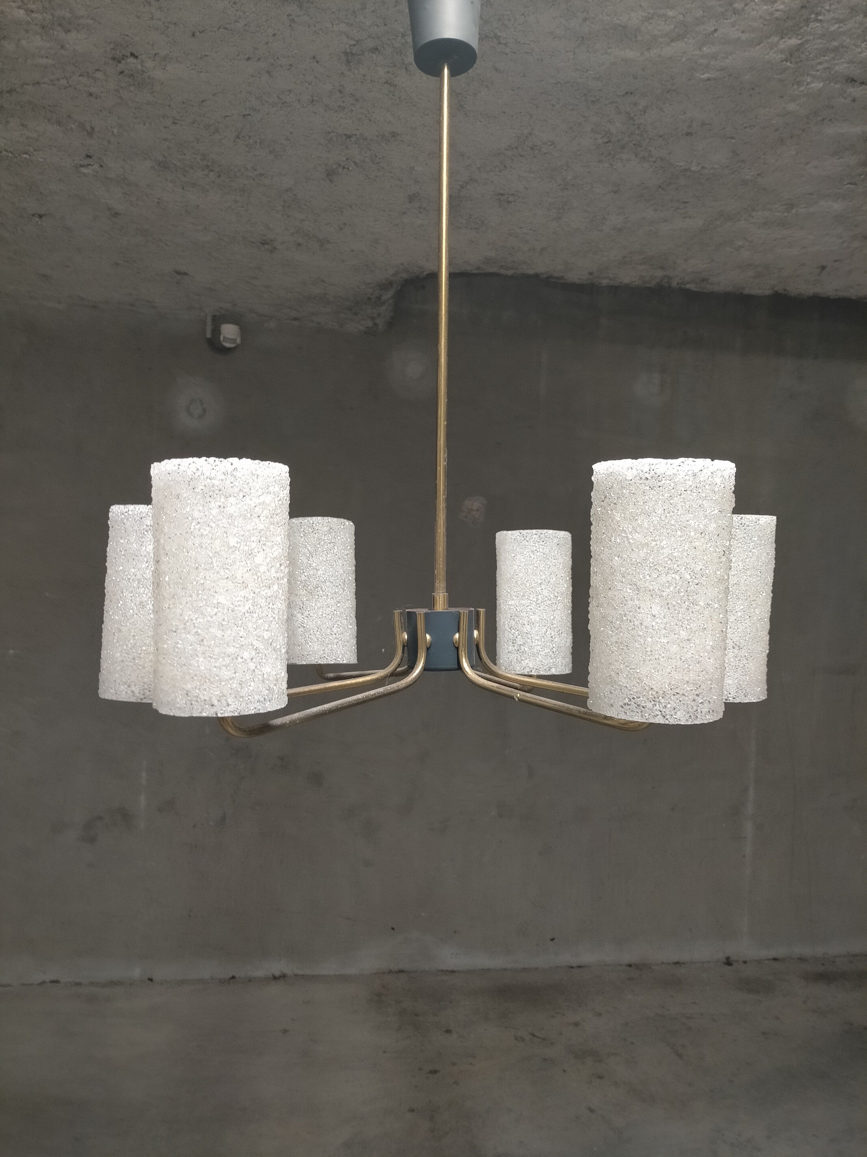 Perspex chandelier with 6 arms of light 1960s