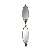 Pair of Mid Century Swedish Pewter Sconces with Mirror by Svenskt - Tenn