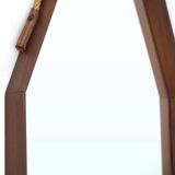 Octagonal mirror with a teak frame, 1960s