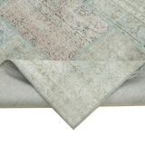 Tapis anatolien fait à la main 171 cm x 241 cm patchwork bleu