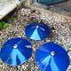 Suspensions in blue enamelled sheets
