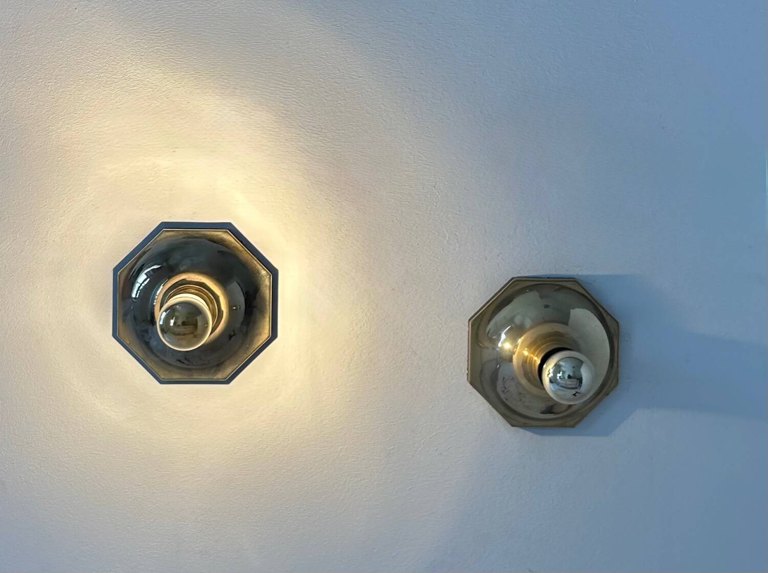 Pair of vintage brass sconces by Motoko Ishii for Staff Leucthen, 1970s