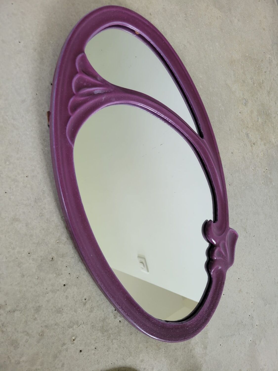 Bathroom set enamelled cast iron mirror door set