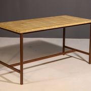 Table de cuisine industrielle vintage de l'Est, années 1950, Tchécoslovaquie