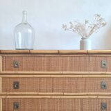 Rattan chest of drawers circa 1970 - Dal Vera