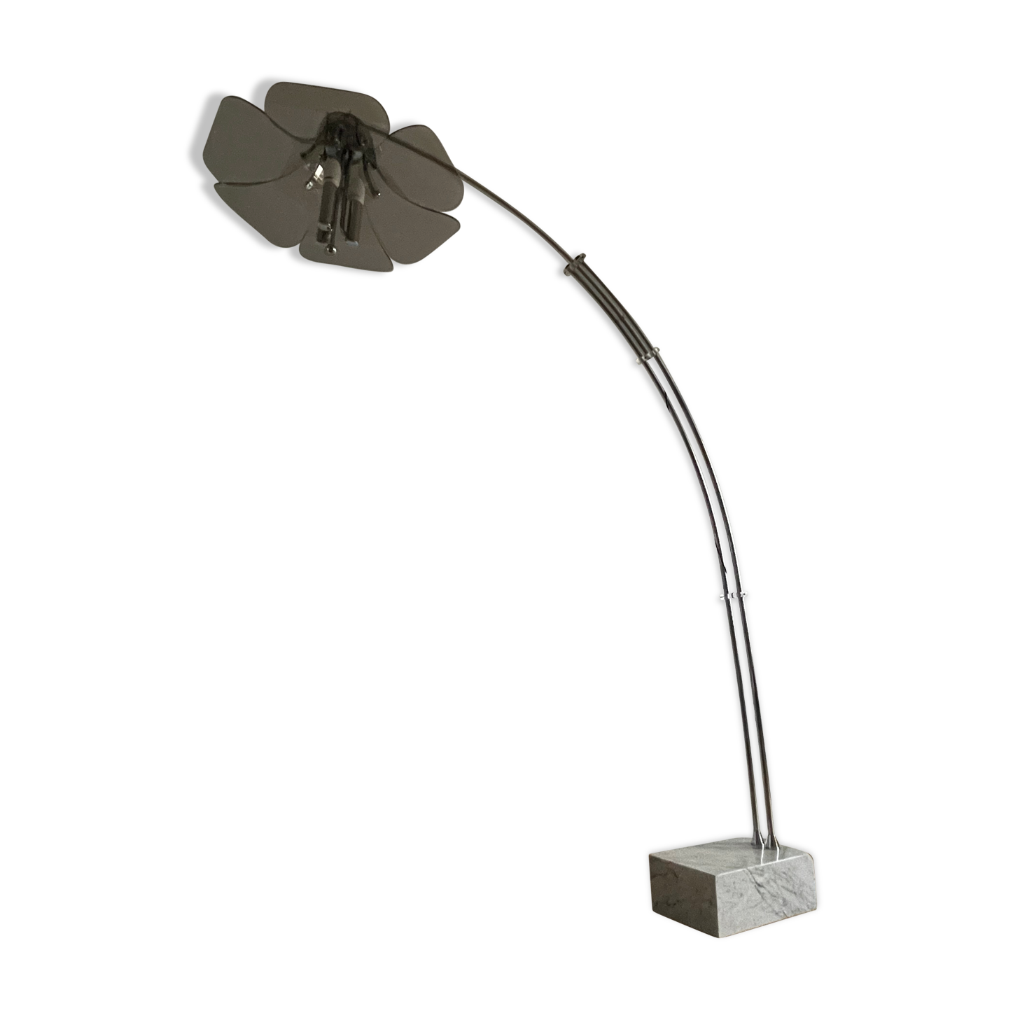 Floor lamp arc flower adjustable, italy, 1960