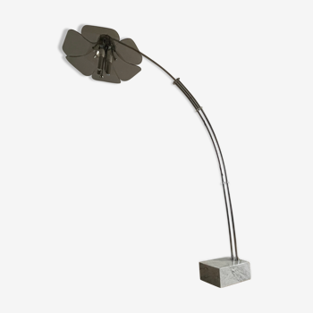 Floor lamp arc flower adjustable, italy, 1960