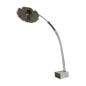 Floor lamp arc flower adjustable, italy, 1960