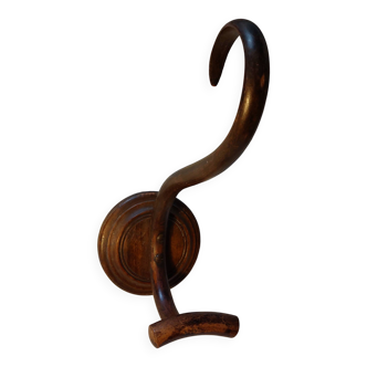 Baumann wall hook in curved wood - Hat rack coat rack - Year 30