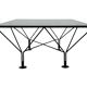 Vintage Coffee Table With Smoked Glass 80's Design
