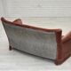 1970s, Danish 2-seater sofa, salmon pink furniture velour, beech wood.