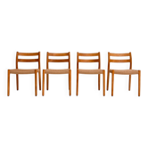 Ensemble de 4 chaises modèle 84 par Niels Otto Møller, années 1960.
