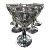 Lot 6 old digestive glasses 1940 TBE