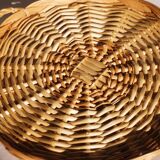 Wicker tray with handles