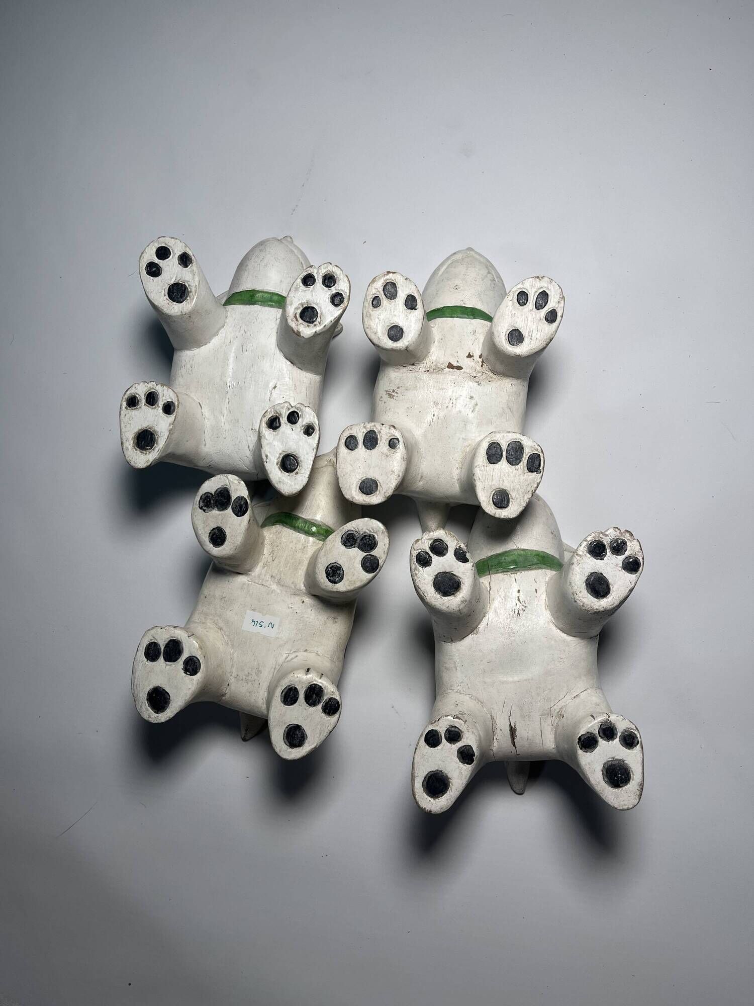 4 wooden animal figurines – Asian folk art, 20th century