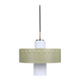 Mid-century pendant lamp / opal glass / brass / light green / Danish modern design / 1960s / 1970s