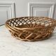 Large round rattan basket vintage 60s-70s