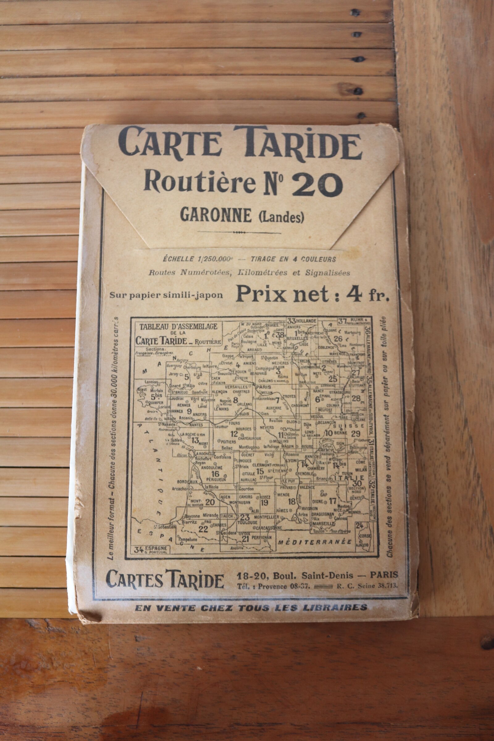Road map 1920 "Garonne et landes"
