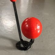 Porte-manteau rouge années 60