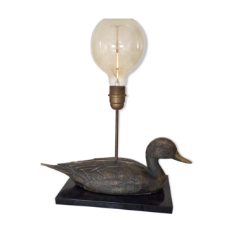 Brass duck lamp