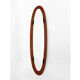 Design mirror with frame in teak, 50s - 140x30cm