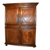 Grand buffet-armoire rustique en chêne