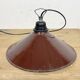 Industrial Dark Red Enamel Factory Pendant Lamp, 1960s