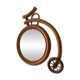 Rare wall mirror bicycle made of bamboo and rattan from the 1960s.