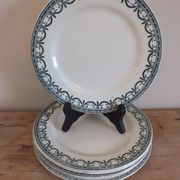Set 6 flat plates in Iron Earth Salins Garland Louis XVI - Lot 9