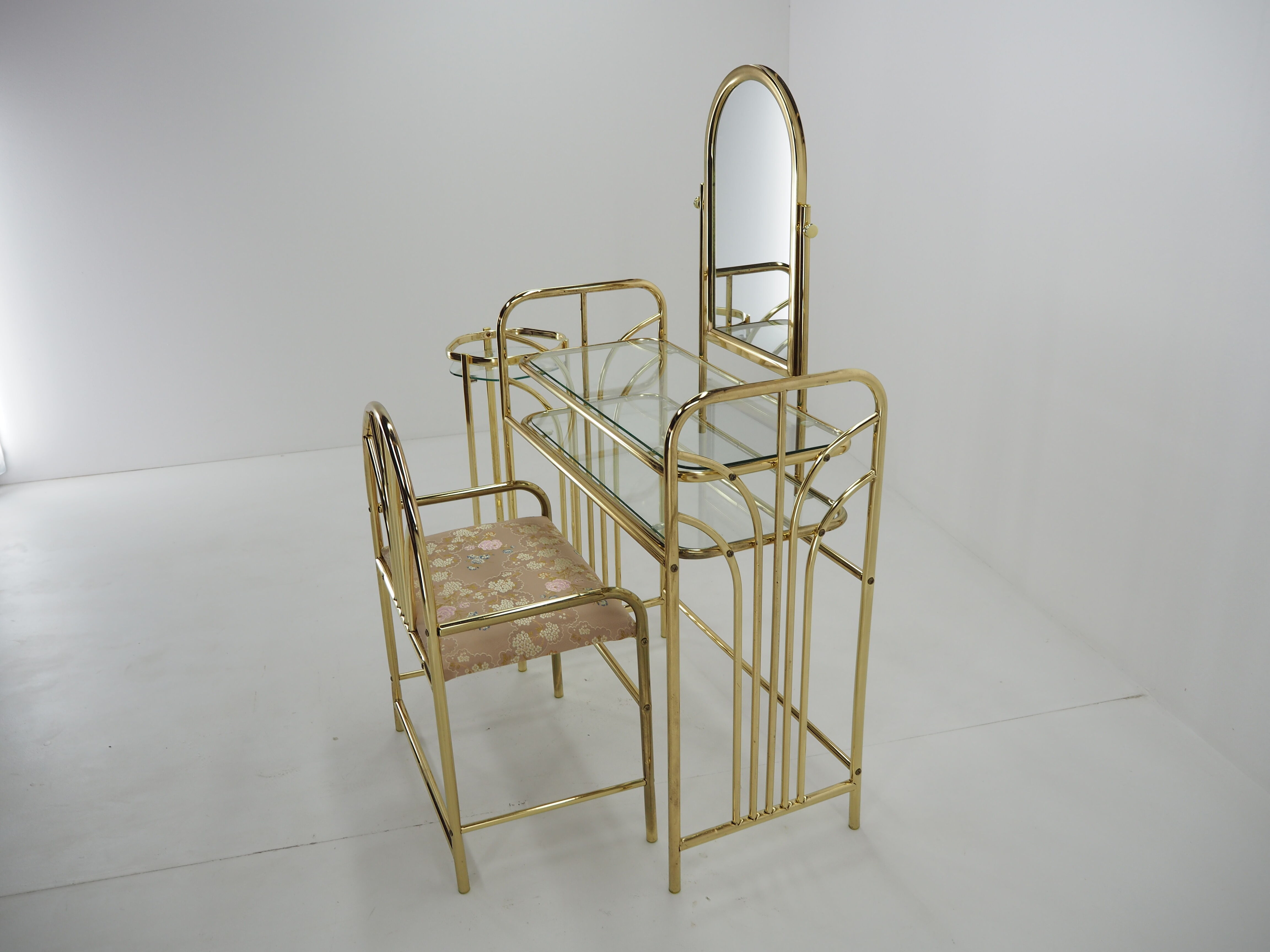Midcentury woman toilet mirror set, 1960s