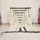 Tapis marocain sur mesure blanc traditionnelle taille 2,5/3,5 m