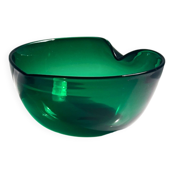 Handmade glass bowl by Glasstorm Scotland - 1950s