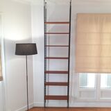 Flexible library, teak and metal