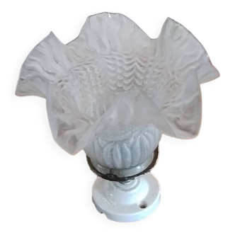 Lampe tulipe opaline vintage