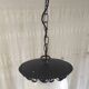 Metal lantern suspension and opaline globe by Delmas - mid 20th century.