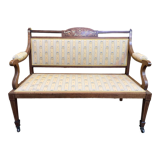 Louis XVI style marquetry bench